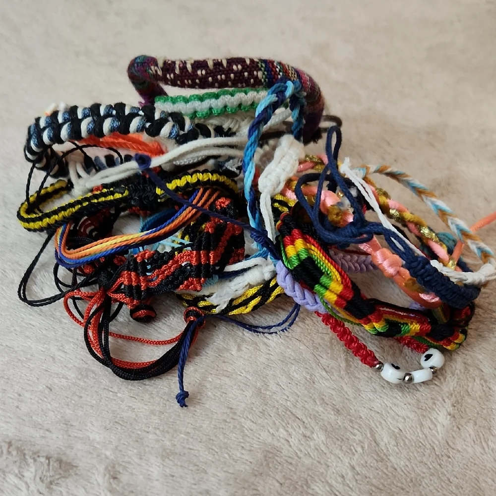 Colorful Bundle Woven Kids Friendship Bracelets - Multi-Color